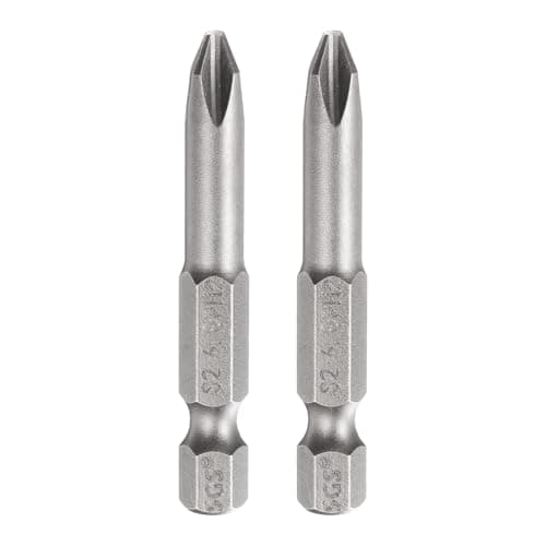 Image of sourcing map 2pcs #2 Phillips Screwdriver Bit PH2 1/4" Hex Shank 2" (50mm) Long 6mm Rod Magnetic Cross Head Drill Bits S2 Steel Industrial Screw Driver for Electric Power Tools, Gray