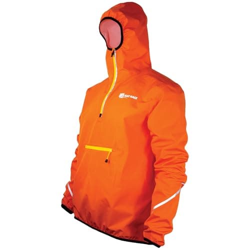 Image of Rat Race Waterproof Running Jacket – Lightweight 15K/5K Breathable Smock, Packable Trail Running Jacket (UK, Alpha, L, Regular, Regular, Vibrant Orange)