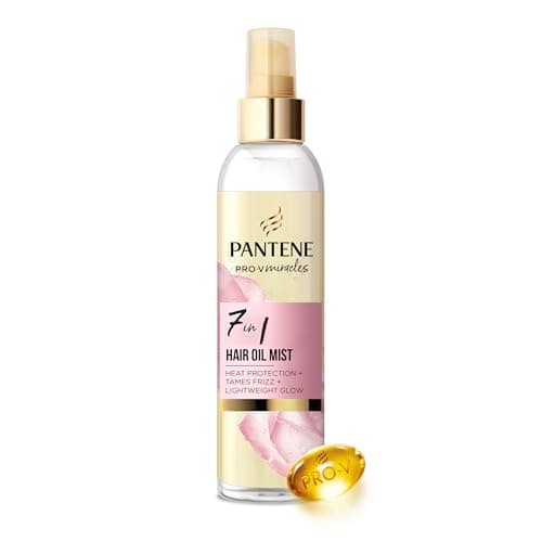 Image of Pantene 7-in-1 Weightless Hair Oil Mist with Biotin 145ml. Pro V Miracles Hairspray Helps to Strengthen Hair Against Styling Damage & Protects Against Split Ends. Tames Frizz & Smells Refreshing