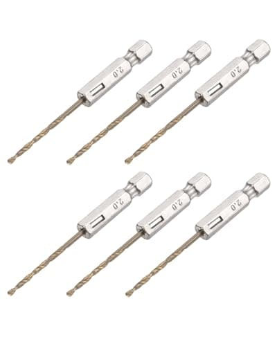 Image of 6PCS 2mm Brad Point Wood Drill Bits Set – Titanium Coated High Carbon Steel Drill Bits for Precise Woodworking, Clean & Efficient Drilling – OPP Bag Pack