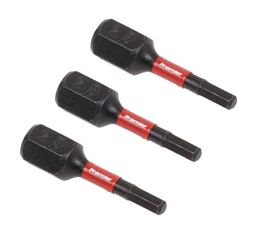Image of Sealey 3pc 25mm Hex 2.5mm Impact Power Tool Bit Set - AK8210