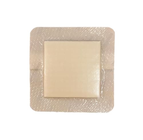 Image of Silicone Foam Adhesive Dressing - Sterile, 10x10cm, Box of 5, Highly Absorbent & Waterproof