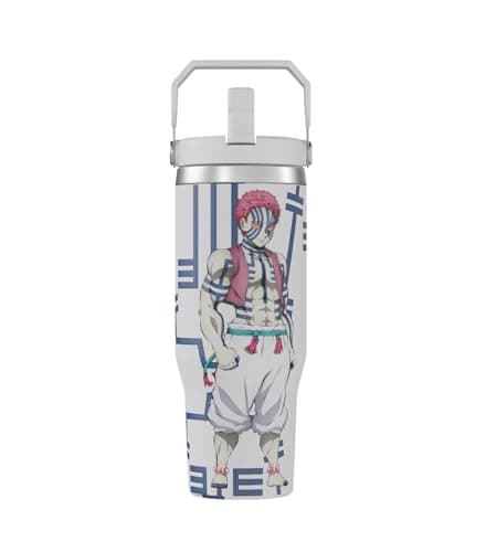 Image of Demon Slayer Akaza Tumbler with Lid, 30 Oz Water Cup, Vacuum Insulated, Anime Water Bottle, Reusable Insulated Stainless Steel tumbler for Water, Iced Tea or Coffee
