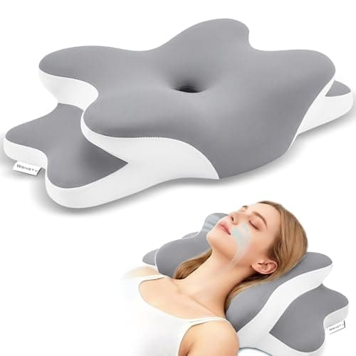 Image of Sleep Apnea Pillow with Neck Pain & Snoring Relief-Orthopedic Cervical Pillow,Ergonomic Contour Memory Foam Pillow for Side,Back,Stomach,Dreamers Relief,Medium Firm Support
