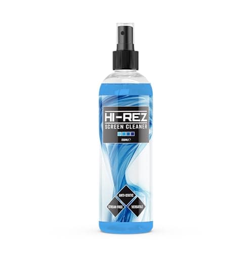 Image of Hi-Rez - Screen Cleaner Spray 250ml - Streak-Free Cleaning for Monitors, Laptops, TVs, Phones & Tablets - Anti-Static Formula - UK Made
