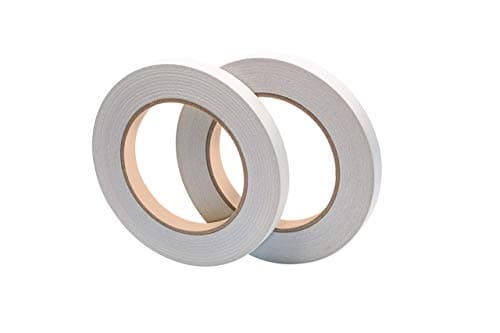 Image of GTSE Clear Double Sided Tape, 12mm (1/2”) x 33m, Strong Thin Double Sided Sticky Tape for Craft, Scrapbooking and Mounting Photos, 2 Rolls