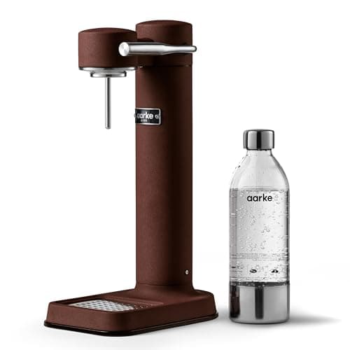 Image of Aarke Carbonator 3 Sparkling Water Maker – Stainless Steel Soda Maker with BPA-Free PET Bottle (800ml), Compatible with 60L CO₂ Cylinders – Burgundy