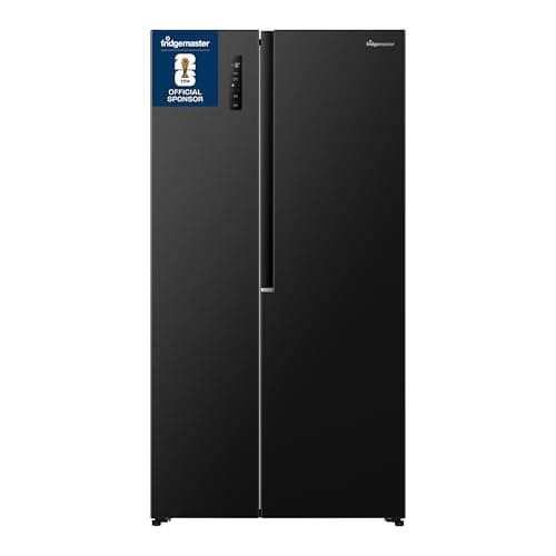 Image of Fridgemaster MS91558EB 544 Litre Side-by-Side American Fridge Freezer - Black - E Rated