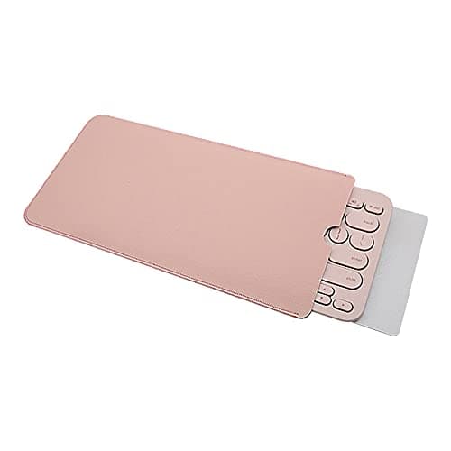 Image of ENJOY-UNIQUE Keyboard Protective Case Cover Compatible with Logitech Pebble Keys 2 K380s, K380, PU Leather Portable Travel Case Sleeve Skin, Not Included Keyboard (Pink)