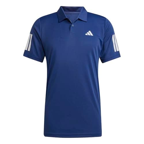 Image of adidas Men's Club Tennis 3-Stripes Polo Shirt, Dark Blue, L