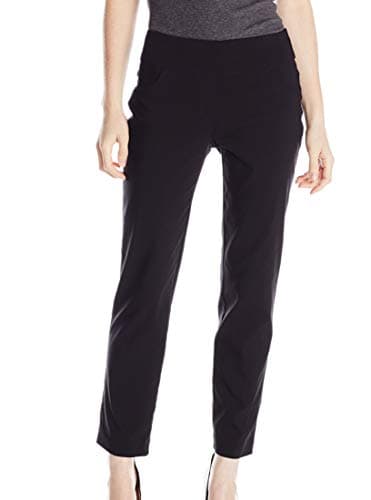 Image of RUBY RD. Women's Petite Pull-On Solar Millennium Super Stretch Pant, Black, 4 Petite