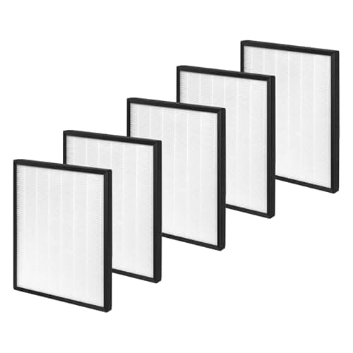 Image of 5 Pack Dehumidifier HEPA Filters Only Replacement for Meaco 20L & 20LE Low Energy Dehumidifier and Air Purifier 2-in-1 Filter (26x19 x1cm)