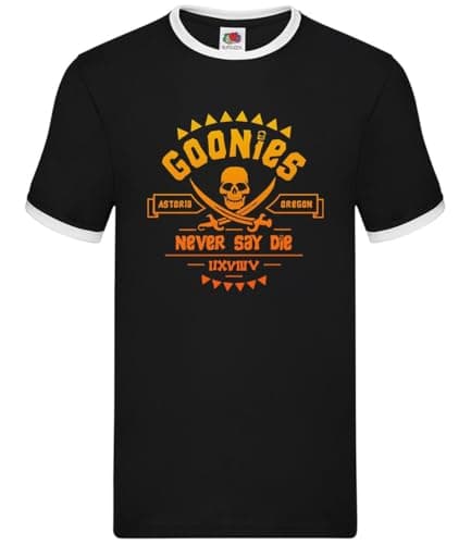Image of Dressdown Goonies - Mens Contrast Ringer T-Shirt - Black/White - XL