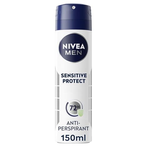 Image of NIVEA Men Sensitive Protect Spray (150ml), Reliable 48H Protection Anti-Perspirant for Men, Gentle Deodorant Spray for Sensitive Skin