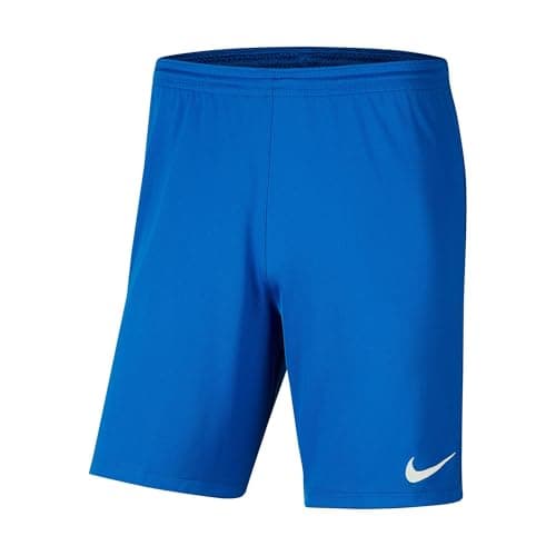 Image of NIKE Boy's Dri-fit Park 3 Football Shorts, Royal Blue/White, M UK