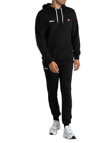 Image of Ellesse Men's Traccota Pullover Hood Tracksuit, Black, L