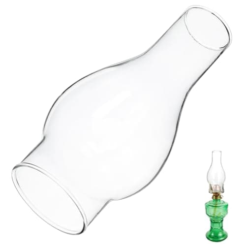Image of SOIMISS Vintage Glass Chimney for Oil Lamp Replacement Shade for Kerosene Lamps Decorative and Practical Easy Installation Height for Indoor and Outdoor Use