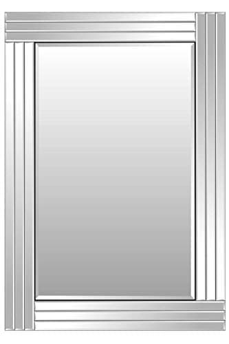 Image of MirrorOutlet Large Venetian Bevelled Wall Mirror 3Ft3X2Ft3 100cm X 70cm, Silver