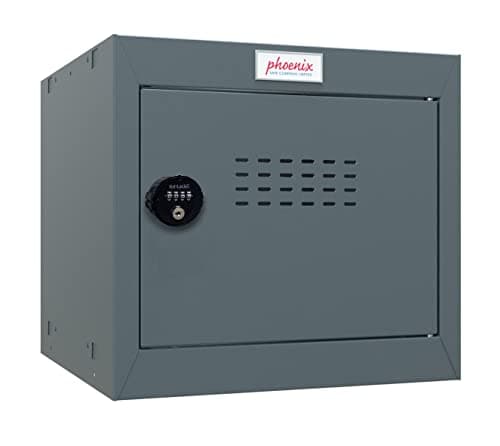 Image of Phoenix Safe Company - CL Series - Cube Lockers - Anthracite Grey Size 1 Cube Locker With Combination Lock - 365 x 400 x 400mm - CL0344AAC