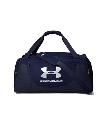 Image of Under Armour UA Undeniable 5.0 Duffle, Water-Resistant Gym Bag, Comfortable and Versatile Unisex Duffle Bag,Midnight Navy / Midnight Navy / Metallic Silver