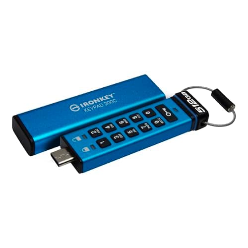 Image of Kingston IronKey Keypad 200C Type-C hardware-encrypted USB Flash Drive FIPS 140-3 Level 3 (Pending) with XTS-AES 256-bit Hardware Encryption -IKKP200C/512GB