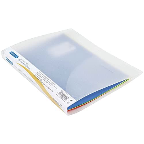 Image of Rapesco 0923 2-Ring Binder, 25 mm Spine, A4, Clear Transparent, Pack of 10