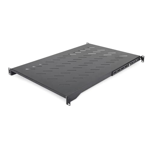 Image of StarTech.com 1U 4-Post Server Rack Shelf, Vented, Adjustable Mounting Depth (28-34.4in/71.1-87.3cm), 150lb (68kg) Capacity