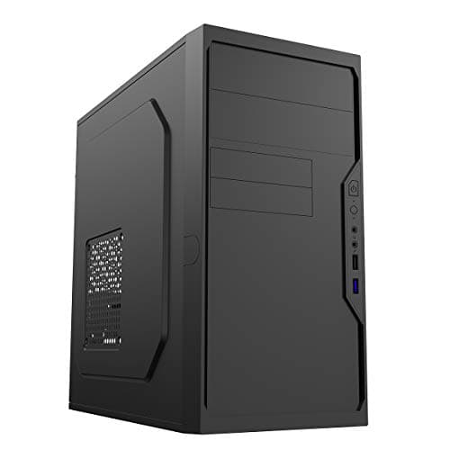 Image of CiT Work Compact Office PC Case – Micro-ATX/Mini-ITX Support – 120mm Fan & 120mm Liquid Cooling Support – USB 3.0 & USB 2.0 – Business Workstation PC Case | Black