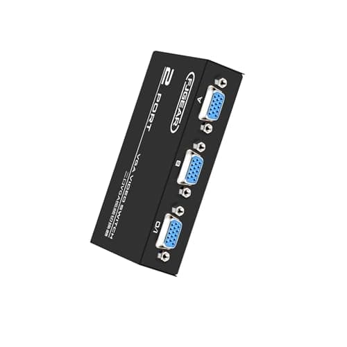 Image of FINEANDENG 2 In 1 Out VGA Sharer Switch 2 to 1 VGA Female Port 1600x1280 Video Switcher for Desktop Computers,Set-Top Boxes,Monitors,Projectors,etc