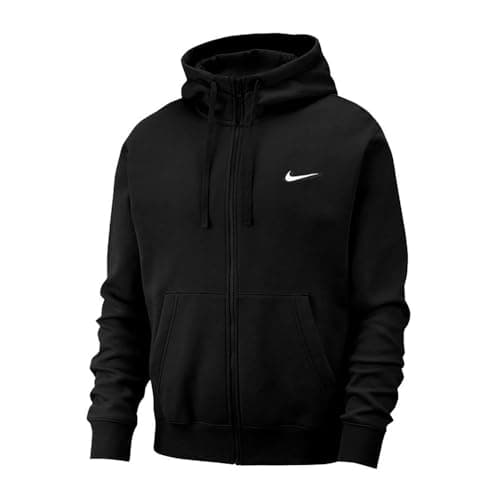 Image of NIKE Mens Team Club Full Zip Hoodie Ft - Black