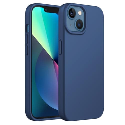 Image of JETech Silicone Case for iPhone 13 mini 5.4-Inch, Silky-Soft Touch Full-Body Protective Phone Case, Shockproof Cover with Microfiber Lining (Cobalt Blue)