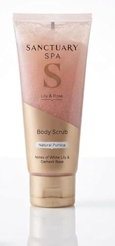 Image of Sānctuary Spa | Lily & Rose Body Scrub with Natural Pumice, Notes of White Lily & Damask Rose | 100mL