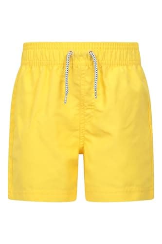 Image of Mountain Warehouse Aruba Kids Swim Shorts - Lightweight Girls Beach Shorts, Mesh Lined Boys Shorts, Childrens Elastic Waist Pants - Spring Summer, Holidays Yellow Kids Size 7-8 Years