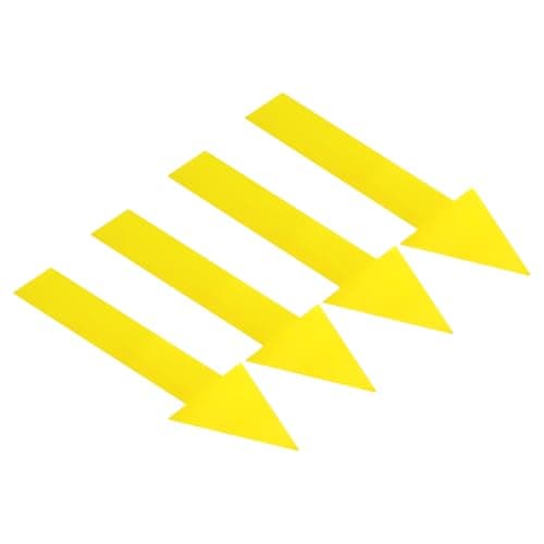 Image of PATIKIL Arrow Sticker 12 Inch, 4 Sheet Directional Sign PVC Adhesive Removable Floors Decal for Floors Wall Marking, Yellow