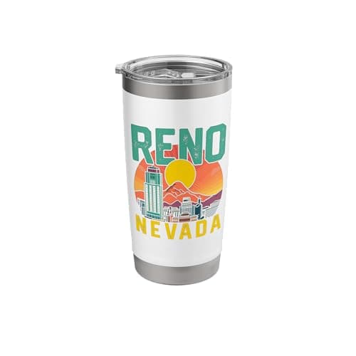 Image of Shirt that Says Reno T-Shirt Simple County Reno Nevada Stainless Steel Insulated Tumbler