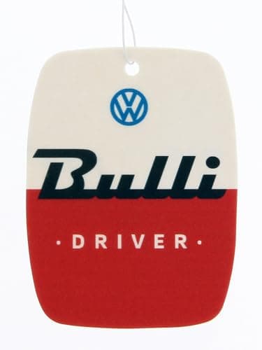 Image of BRISA VW Collection - Volkswagen Air Freshener, Room Freshener, Deodorizer for Cars T1 Bus Campervan Motif (Bulli Driver/Vanilla/Red)