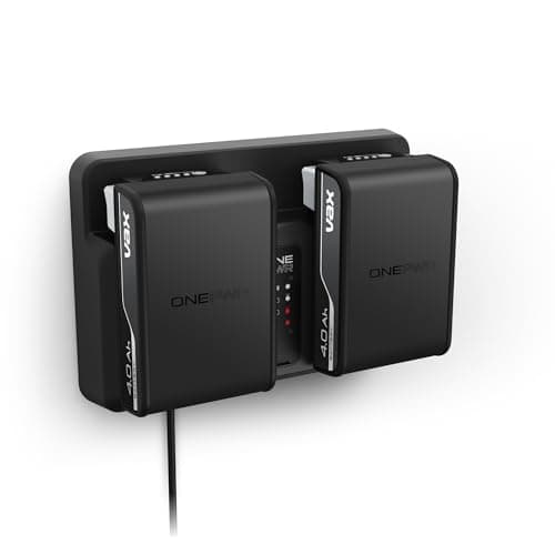 Image of VAX ONEPWR™ 4.0Ah Dual Battery + Dual Bay Charger Kit, Genuine Vax Parts, Fast-Charging, 3 Year Guarantee