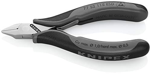 Image of KNIPEX 77 52 115 ESD Electronics Diagonal Cutter Comfort Grip