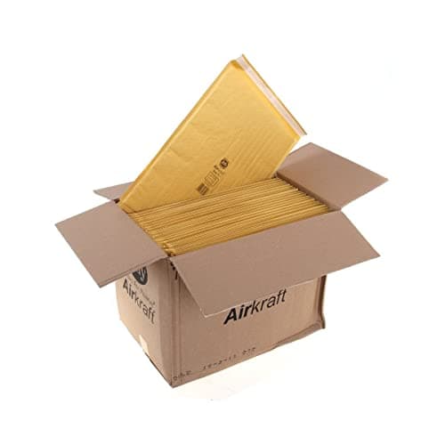 Image of Jiffy JL-GO-7 340 x 445 mm Airkraft Lightweight A3 Postal Bag ( Size 7), Gold, Box of 50