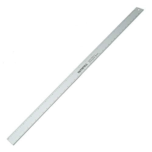 Image of Faithfull Aluminium Rule 1 Metre (39 Inch) – Aluminium Marking & Measuring Ruler with Dual Metric & Imperial Graduations, Conversion Chart & Hanging Hole