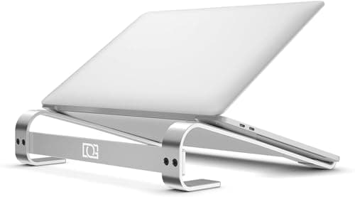 Image of OneCut Laptop Stand, Ergonomic Laptops Riser for Desk - Computer Stands for All 10-18 inch HP, Dell, Lenovo, Microsoft, Macbook - Improve Posture and Reduce Neck Strain (Silver)