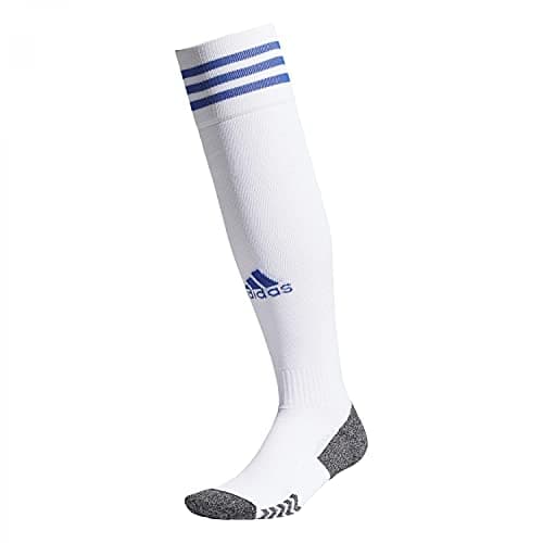 Image of adidas Unisex Adi 21 Socks, White/Royal Blue, 13-14.5