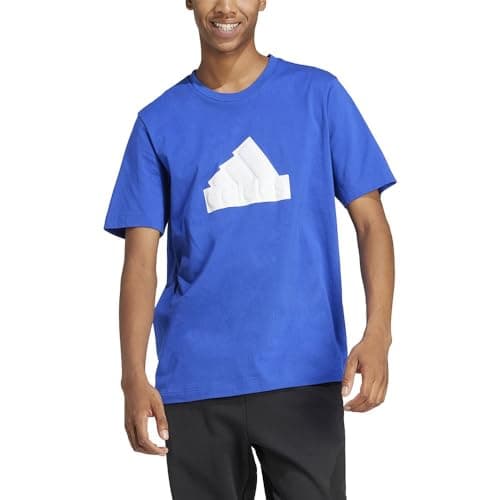 Image of Adidas Men's Future Icons Badge of Sport T-Shirt (Short Sleeve), Semi Lucid Blue, XXL