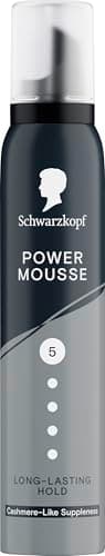 Image of Schwarzkopf Mousse Power 200ml, Hold Level 5 Hair Styling, Mousse for Dry Hair and Damaged Hair, Hair Mousse with Cashmere-Like Suppleness, Vegan formula*