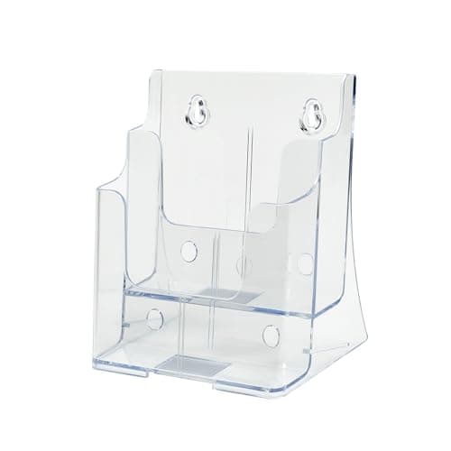 Image of Deflecto Countertop 2 Tier A5 Portrait Multi Tier Literature Holder Magazine File Holder Leaflet Holder Wall Mounting