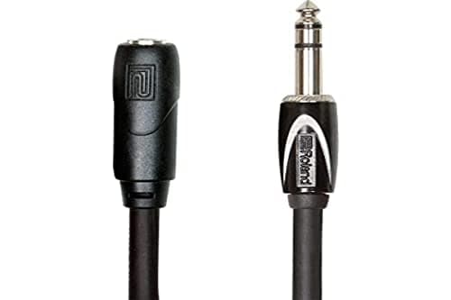 Image of ROLAND 25Ft /7.5M Headphone Extension Cable, 1/4" Trs Male To Female - Rhc-25-1414, Black
