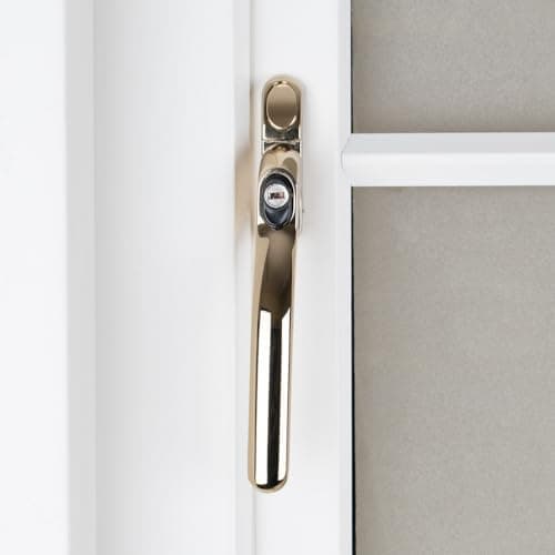 Image of Timber Series Connoisseur MK2 Inline Locking Espag Window Handle - Polished Gold (Non Handed)