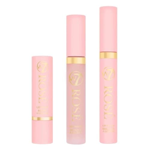 Image of W7 Rose Lip Collection includes Lip Balm. Lip Mask & Lip Gloss