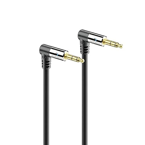 Image of Sonero® Premium Audio Cable with 2x 90° Male / 3.5 mm Jack / 2.00 m/Gold-Plated Contacts/Black