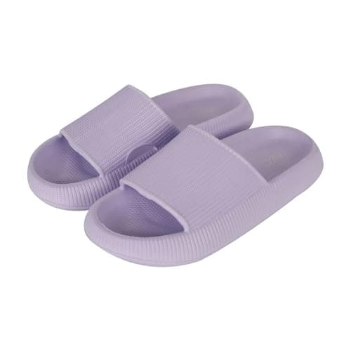 Image of A2Z Mens Womens Boys Girls EVA Sliders Soft Lightweight Pool Slides Non Slip - Slider 1307 Lilac 5/6 UK